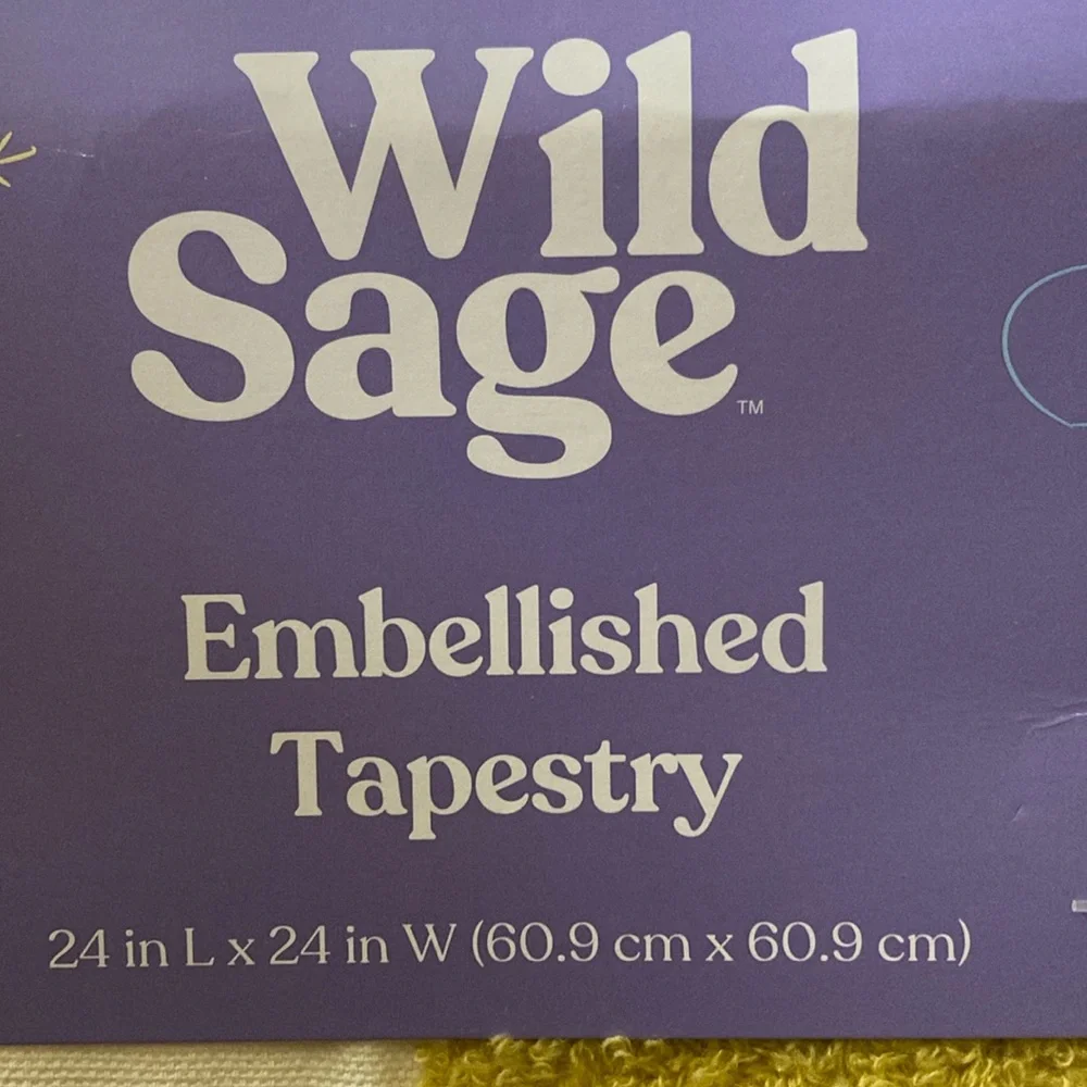 Wild Sage “Plant-life” Embellished Tapestry